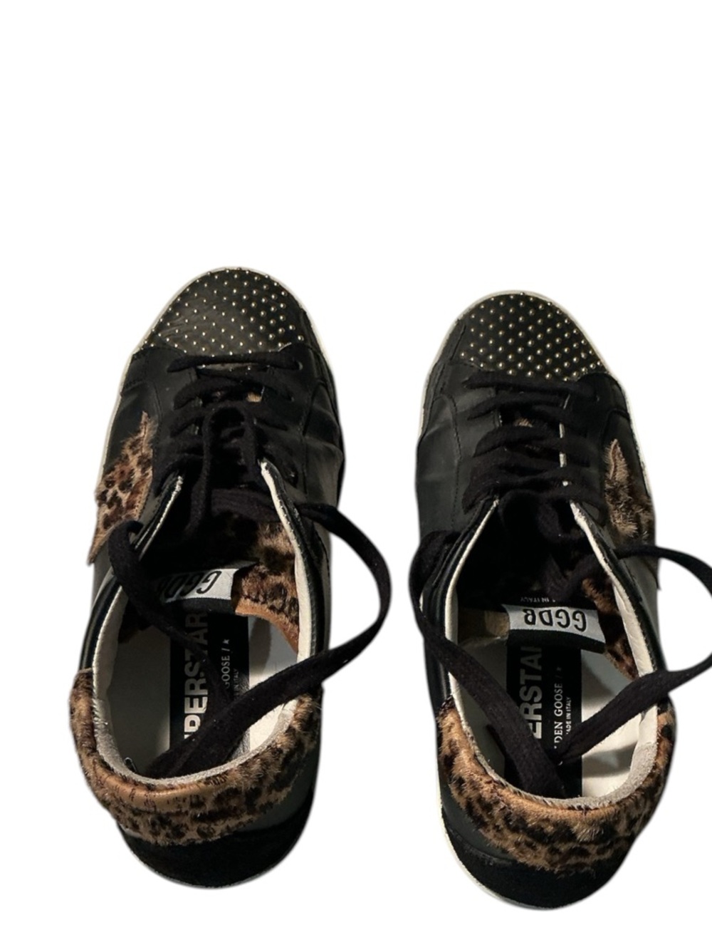 Golden Goose Superstar Pony Hair ,Leopard Print Sneakers - Picture 4 of 16